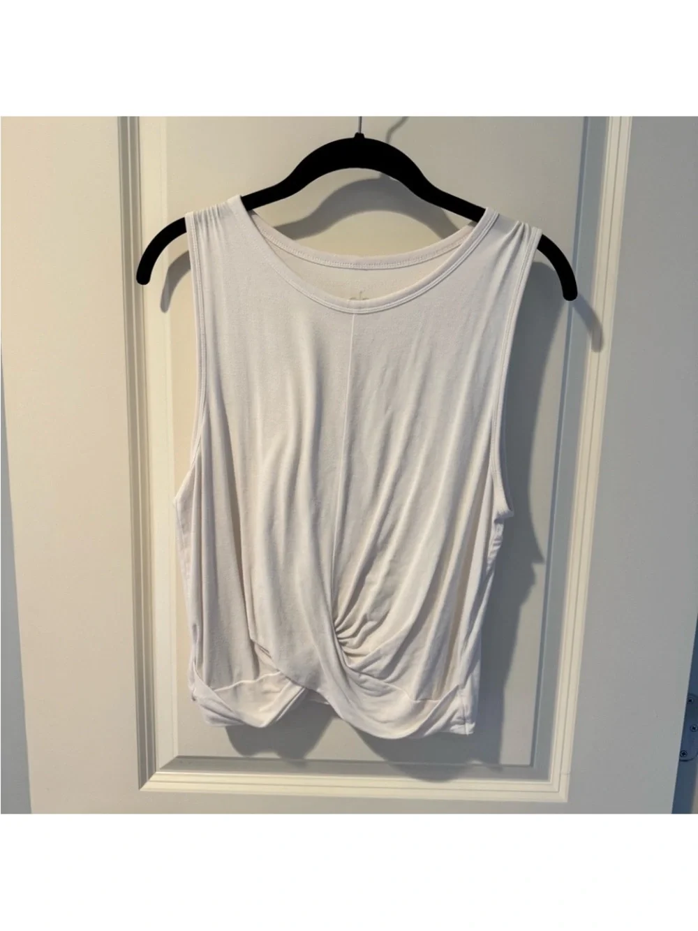 ALO Yoga White twist tank top